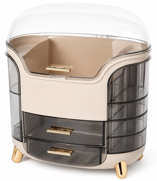 Organizator Pufo Make Up cu sertare pentru machiaj, bijuterii si produse cosmetice