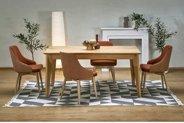 Masa extensibila EDMONDO, stejar, PAL laminat/furnir, 160/240x90x75 cm