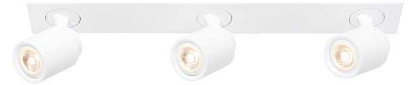 Freelight Spot de plafon Razza, alb, lungime 61 cm, 3 lumini, metal, reglabil, Alb, Camera de zi / sufragerie, Metal, Modern