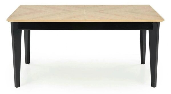 Masa extensibila EDMONDO, stejar/negru, PAL laminat/furnir, 160/240x90