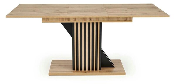 Masa living moderna FABIANO, stejar/negru, PAL laminat, 130/175x85x76