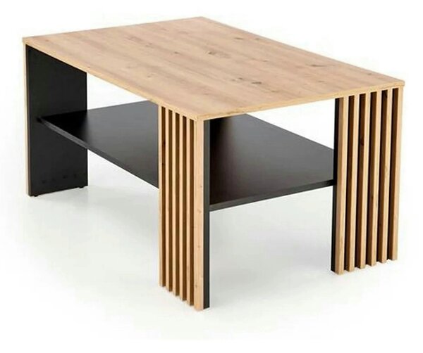 Masuta cafea FEMINA, stejar/negru, PAL laminat, 110x65x52 cm