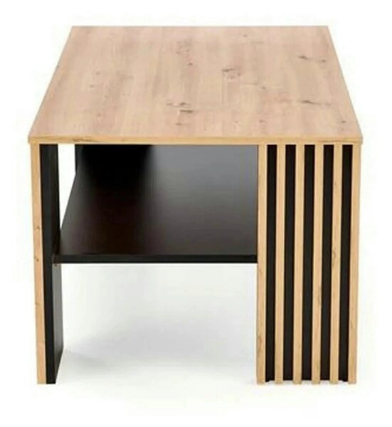 Masuta cafea FEMINA, stejar/negru, PAL laminat, 110x65x52 cm