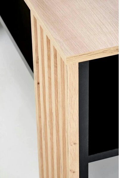 Masuta cafea FEMINA, stejar/negru, PAL laminat, 110x65x52 cm