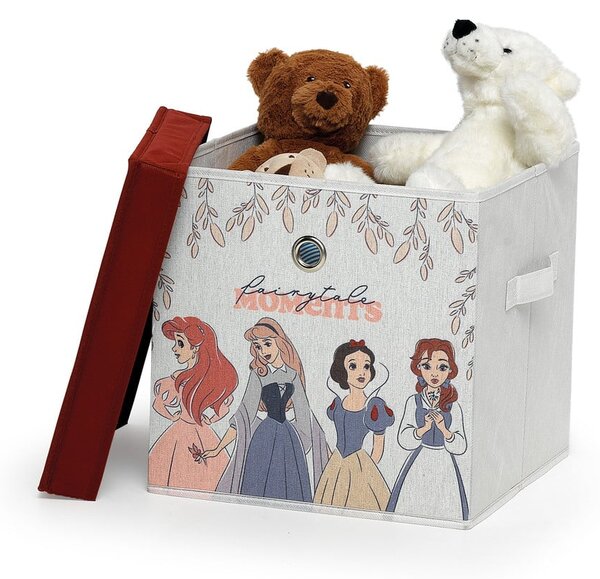 Cutie de depozitare din material textil cu capac pentru copii Domopak Disney Princess, 30 x 30 x 30 x 30 cm