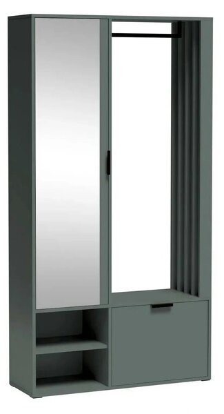Mobilier hol MILO UNI, verde, PAL laminat/metal, 100x33x189 cm