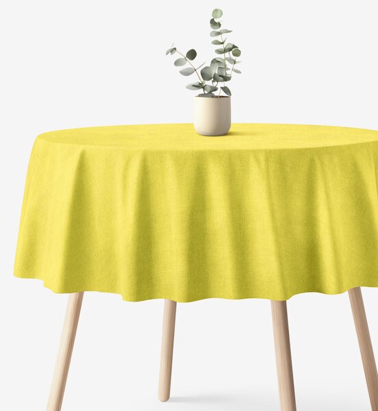 Goldea față de masă malaga - verde lime - rotundă Ø 140 cm