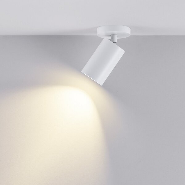 Deko-Light Spot de plafon CAN TILT, alb, Ø 8 cm, 1 bec, metal, GU10, reglabil, Alb, Camera de zi / sufragerie, Aluminiu