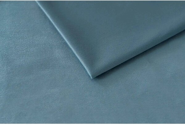 Pat BLUE KIDS 120x200, stofa catifelata albastru deschis - STR 50, cu