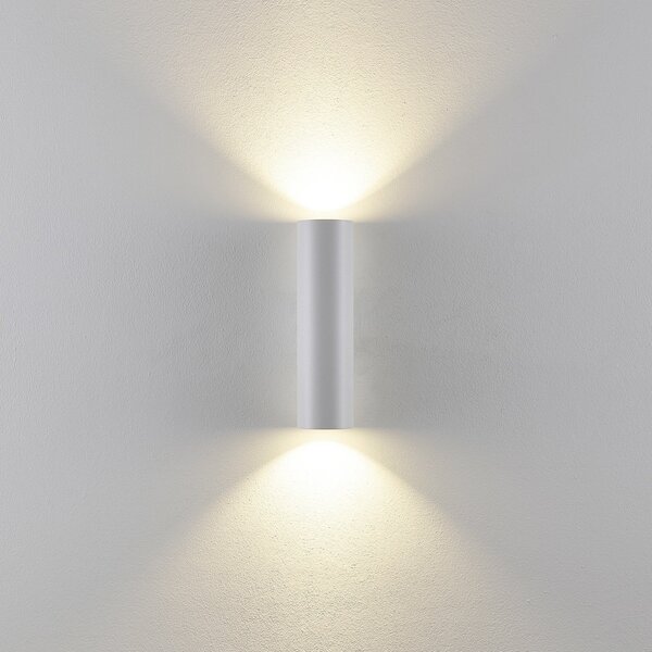 Deko-Light Aplică de perete CAN, alb, 2 becuri, înălțime 22 cm, metal, GU10, reglabil, Alb, Camera de zi / sufragerie, Aluminiu