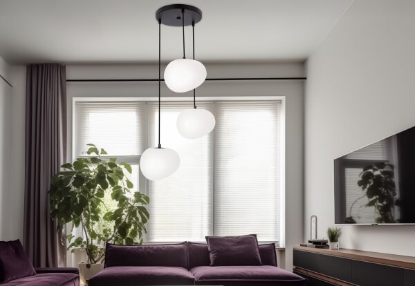 Lustră pe cablu STONES 3xE27/40W/230V