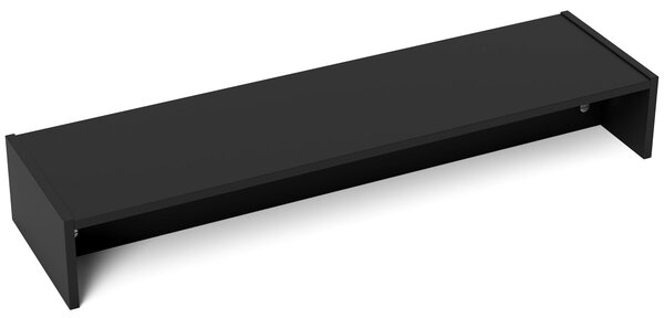 HOMCOM Suport Monitor PC până la 16 kg cu 2 Compartimente de Depozitare, 100x27x15 cm, Negru | Aosom Romania