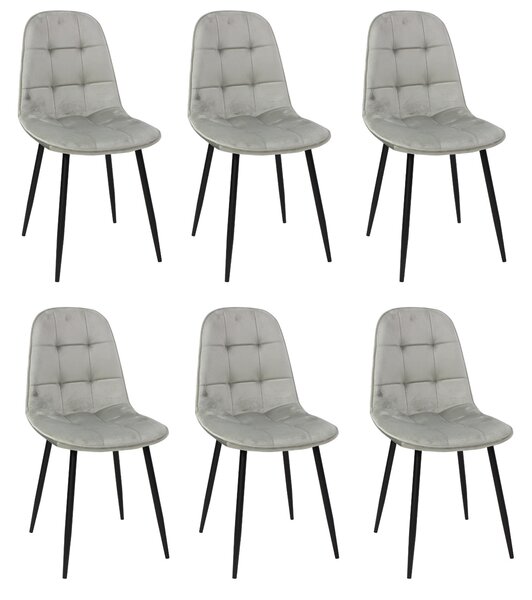 Set masă extensibilă Viena Stejar cu 6 Scaune Gya Gri