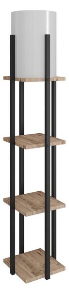 Lampadar cu rafturi NORA 1xE27/40W/230V negru/maro