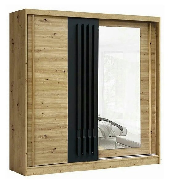 Dressing AVANTGARDE AV5-20, stejar artisan, PAL, cu 2 usi, 200x59x215