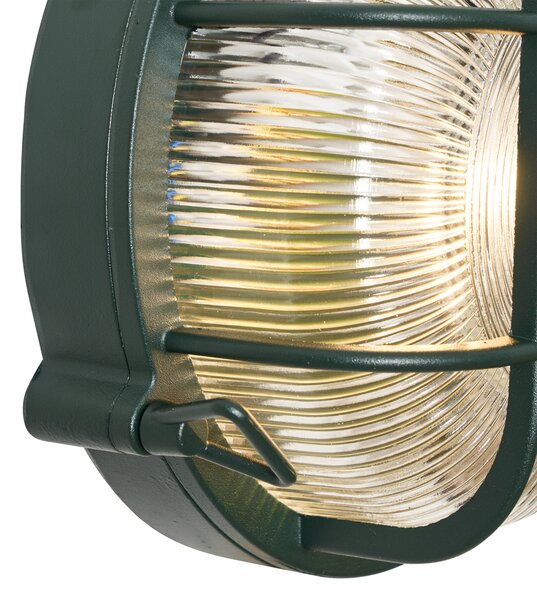 Lampă de exterior de perete și de plafon verde închis rotundă IP44 - Noutica