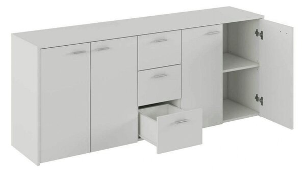 Comoda HUGOS 180, alb, PAL melaminat, 180x42x75 cm