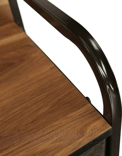 Comoda HAZEL TYP 4, bej/maro/negru, 80x29x79 cm