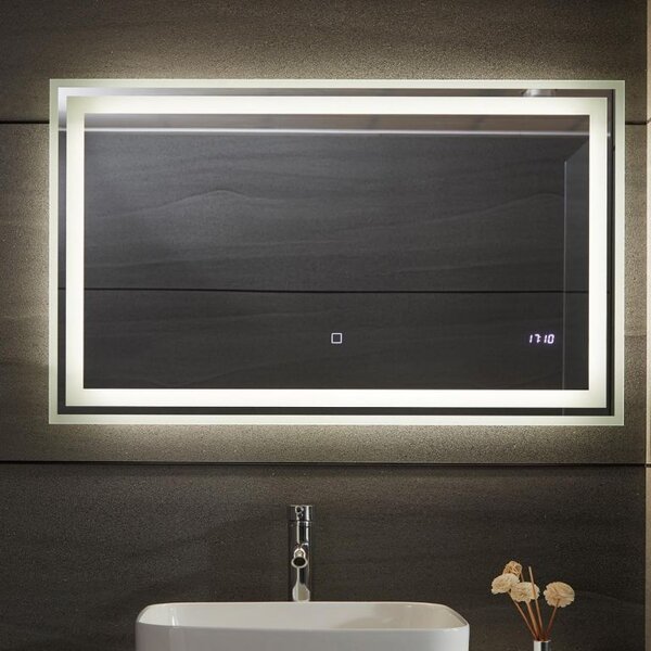 Aquamarin Oglindă de baie cu iluminare LED, 100 x 60 cm