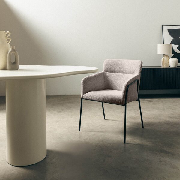 Fotoliu design bej HELSINKI Loop 06