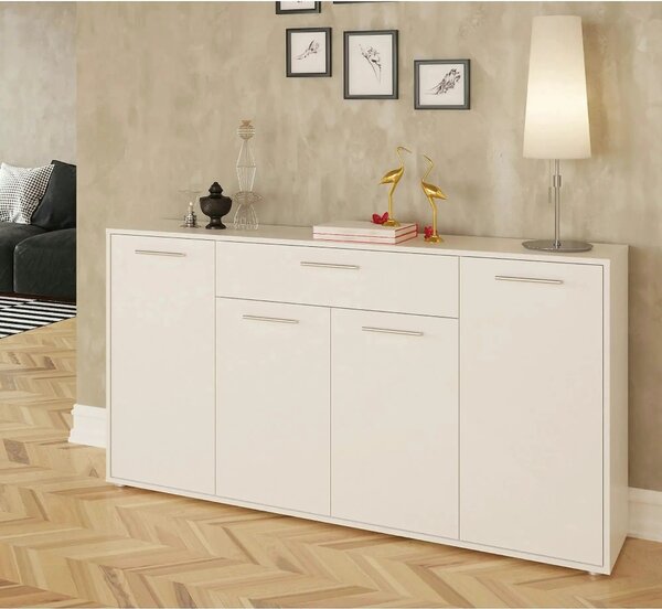 Comoda LUNIA, alb, 163x33x86 cm