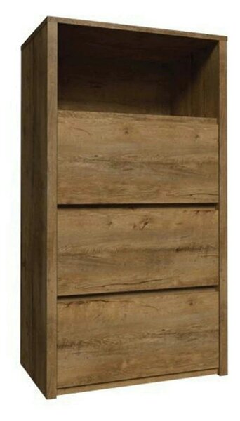 Comoda MONTANA KS3, stejar lefkas inchis, PAL melaminat, 50x46x103 cm