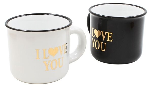 Set 2 Cești Espresso, Nekupto – “I ♥ YOU”, 2 x 80 ml