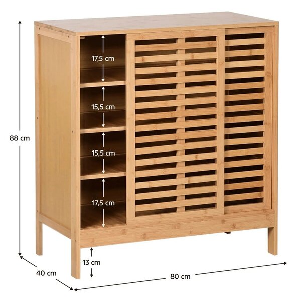 Pantofar NALDO, bambus, 80x40x88 cm