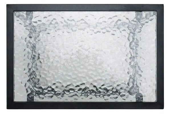 Masuta laterala SELKO, negru, sticla/metal, 45x30x46 cm