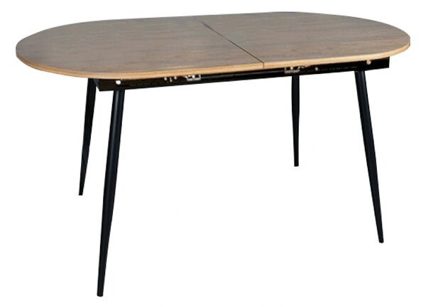 Masa extensibila TAMERON, stejar inchis/negru, 150/190x80x75 cm