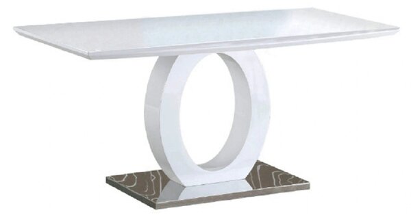 Masa ZARNI, alb, otel inoxidabil, 150x75x80 cm