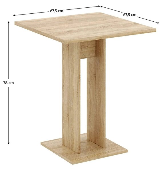 Masa EVERET, stejar sonoma, DTD laminat, 68x68x78 cm