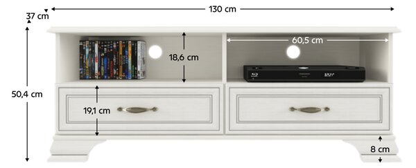 KONDELA Comodă TV 2s, woodline crem, TIFFY 14