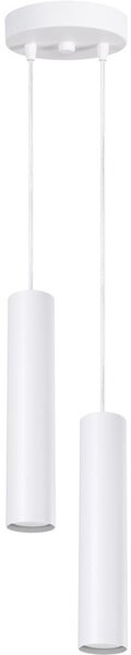 Sollux SL.1868 - Pendul suspendat pe cablu LAGOS, 2xGU10/10W/230V, alb