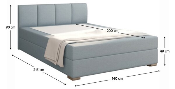 KONDELA Pat boxspring 140x200, mentă, RIANA KOMFORT