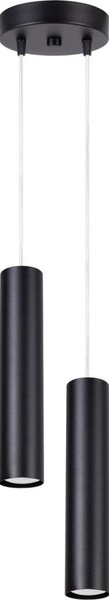 Sollux SL.1869 - Lampă suspendată pe cablu LAGOS, 2x GU10, 10W, 230V, neagră