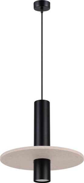 Sollux SL.1882 - Pendul pe cablu PELTA 1xGU10/10W/230V negru/crem