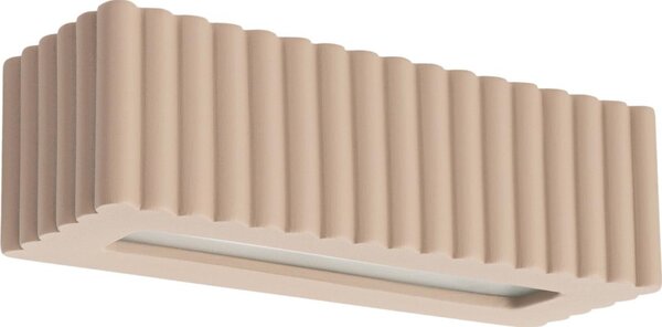 Sollux SL.1887 - Aplica de perete RIGATA 1xE27/15W/230V ceramică/taupe