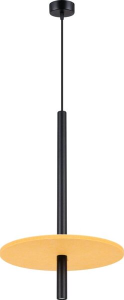 Sollux SL.1880 - Pendul FELTRO pe cablu 1xG9/8W/230V negru/galben