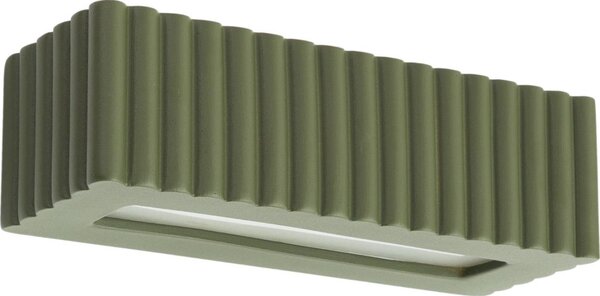 Sollux SL.1888 - Aplica de perete RIGATA 1xE27/15W/230V, ceramică, verde