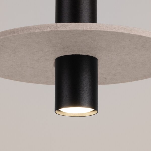 Sollux SL.1882 - Pendul pe cablu PELTA 1xGU10/10W/230V negru/crem
