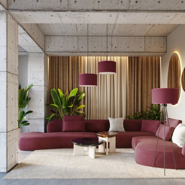 Lampadar NEVIA Sollux SL.1856 1xE27/15W/230V, roșu