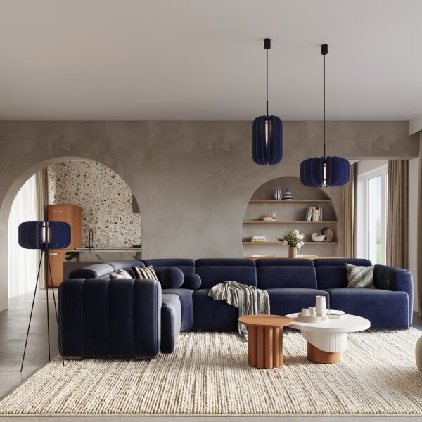 Sollux SL.1865 - Lampadar MULA 1xE27/15W/230V, albastru