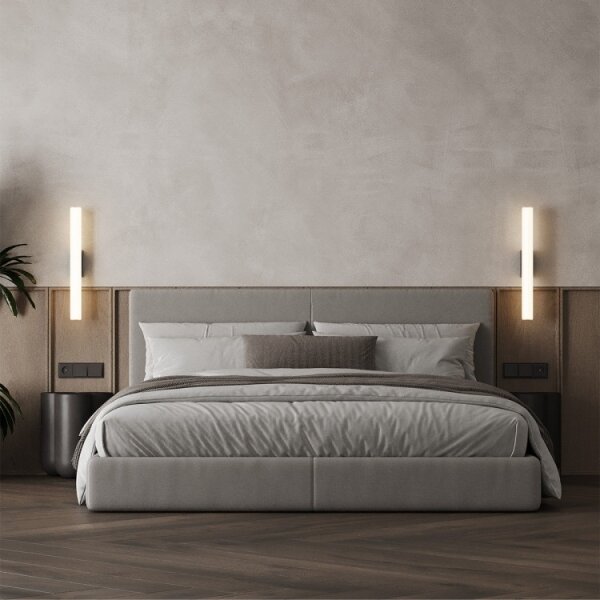 Lampă LED pentru oglindă de baie LINEA, 8W, 230V, 3000/4000/6000K, IP44, 45 cm, negru