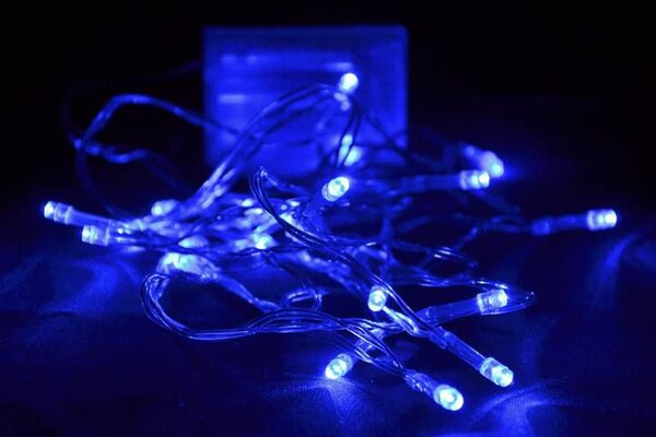 Lanț cu LED-uri de Crăciun Garth - 3 m,30 de diode, albastru
