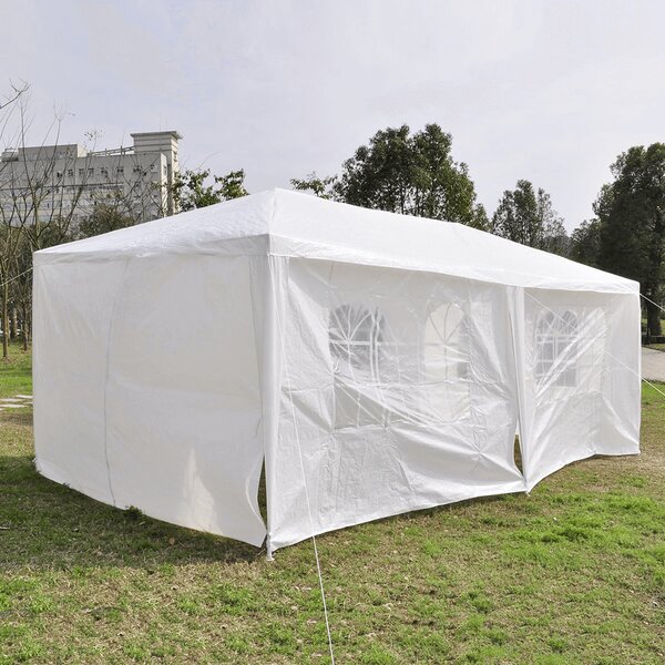 KONDELA Cort de grădină pentru party, alb, 3x6 m, TEKNO TYP 2