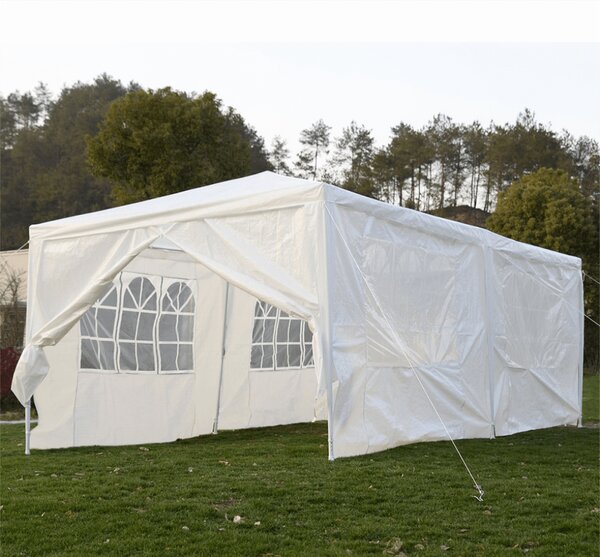 KONDELA Cort de grădină pentru party, alb, 3x6 m, TEKNO TYP 2