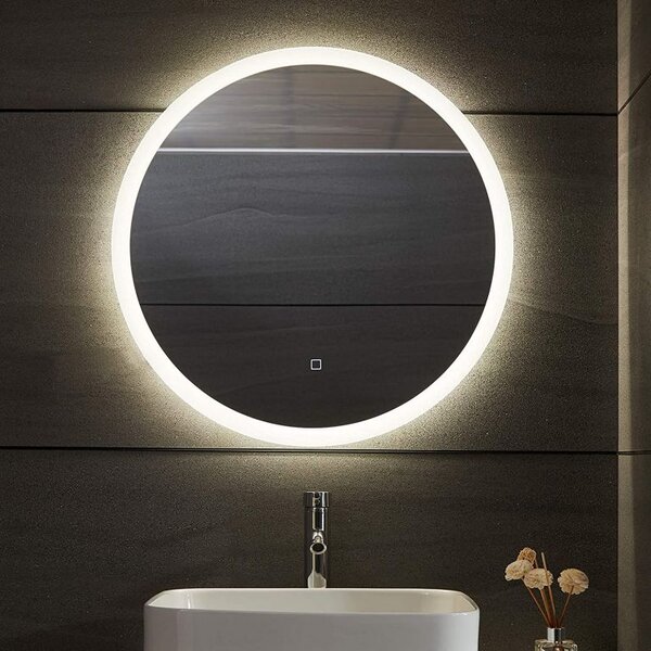 AQUAMARIN Oglindă de baie LED rotundă, 70 cm