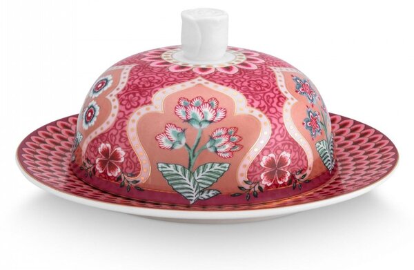 Untieră, porțelan, colecția Flower Festival, Pip Studio, 17x8cm, roz