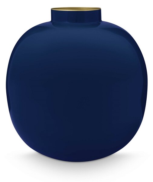 Vază decorativă rotundă, metalică, Pip Studio, 23cm, Blue